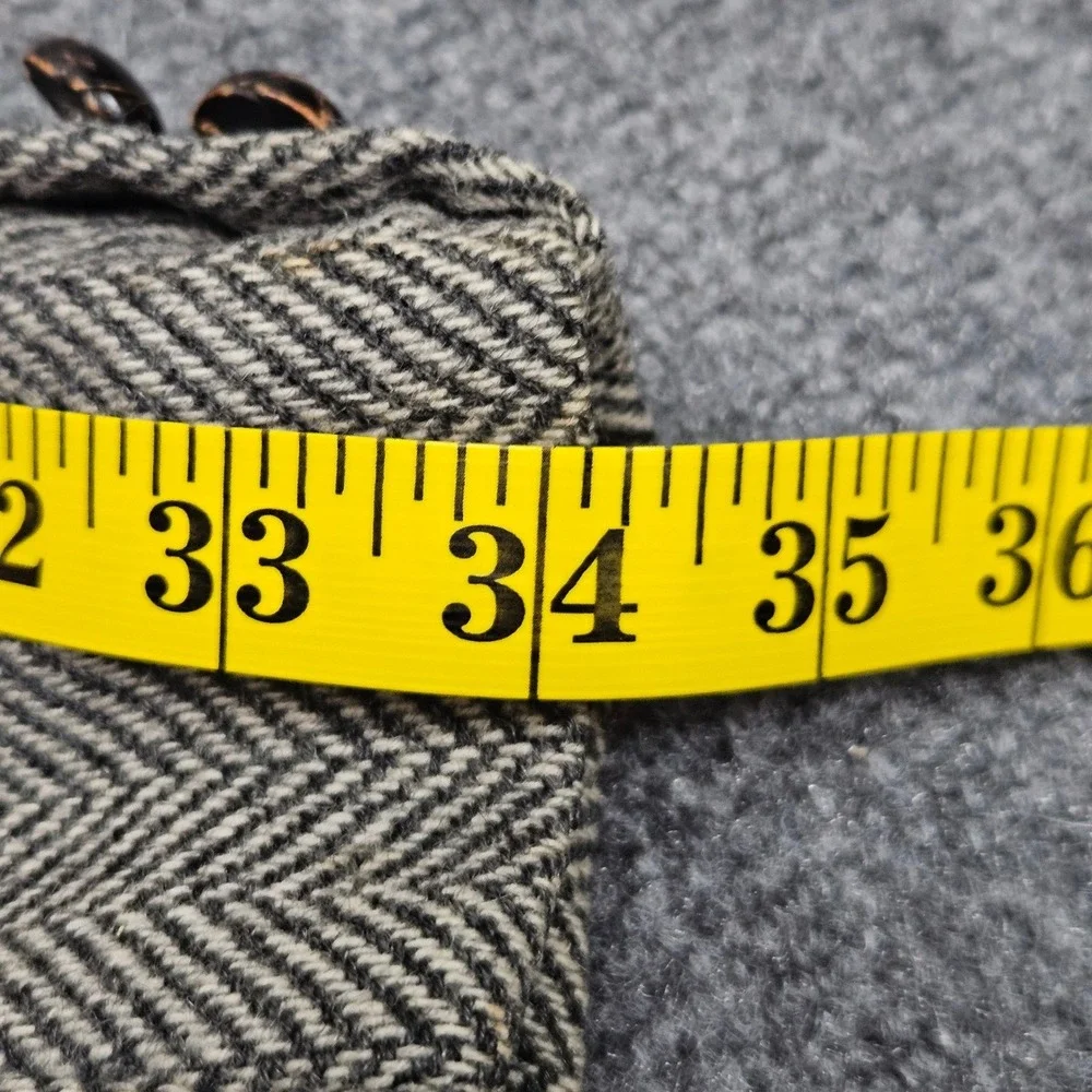 Vintage Herringbone Tailored US Sport Coat Co‎ 46R Wool Classic Heritage 80s USA